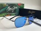 Maui Jim Mano Polarized Sunglasses B877-03 Navy/Blue Mirror Glass Aviator