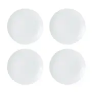Mikasa Chalk 4 Piece Porcelain Dinner Plate Set 27cm White