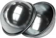 OHPHCALL 2pcs Bath Ball Mold Metal Bath Home Made Modle Bath Molds Soap Molds Bath Mold Molds for Bath Bathtub Shower Molds Making Molds Shot Molds Bath Ball Mold Shapes Silver