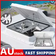Caravan Roof Vent 355X355Mm 12V Fan RV Shower Hatch Flyscreen Motor Roof Vent