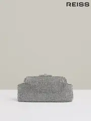 Reiss Silver Adaline Embellished Clutch Bag (D15692) | $295