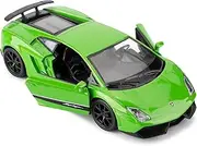 1:36 Compatible for Lambor Gallardo Toy Car, Diecast Pull Back Model Car, Doors Open, Collection Kids Toy for Aged 3 and up, Gift Green