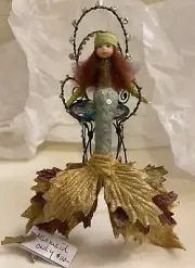 Garden Fairies Mermaid Puddle figurine - Marcia Peterson Pod Babies with chair
