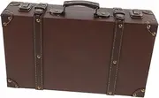 VINTORKY Vintage Style Leather Trunk Luggage Decorative Storage Box for Clothing Store Displays Photo Props Window Dressing Retro British Charm for Home Decor