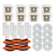For M30 Pro C107 Vacuum Replacement Parts Roller Main Brush Hepa Filter Mop Cloth Dust Bag Accessories