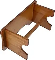 CATIEBYE 1Pc Solid Wood Bathroom Foot Stool Non Slip Toilet Stool for Adults Stable Design with Strong Load Bearing Stylish Durable Footstep for Easy Access to Toilets