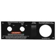 Sea Ray Boat Blank Ignition Panel 2085221 | w/ Rocker Switch Dual Engine 9 Inch