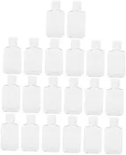Beaupretty Sample Bottles 20pcs 60ml Travel Empty Bottles Lotion Storage Containers Portable Reusable for Outdoor