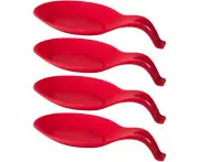 Silicone Spoon Rest, 4 Pieces Heat Resistant Kitchen Spoon Rest, Heat Resistant Kitchen Utensil