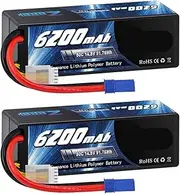 4S 6200mAh 14.8V 80C Lipo Battery RC Car Hardcase EC5 Plug Compatible with FPV Drone Buggy Truggy Racing Hobby RC Model Parts