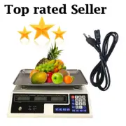 40kg Electronic Price Scale Digital Commercial Food Meat Weighting Shop Retail