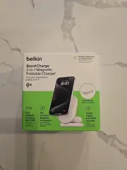 NEW Belkin MagSafe BoostCharge 2-in-1 Magnetic Foldable Charger Qi2 - White