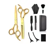 10 PCS Hair Cutting Scissors Set, Professional Haircut Scissors Kit for Barbe...