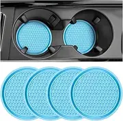 Car Cup Holder Coaster, 4 Pack Non-Slip Insert Coasters, Universal Durable Auto Cup Mat, 2.75 Inch Flexible Silicone Pad for Car Interior, Vehicle Accessories for Men and Women