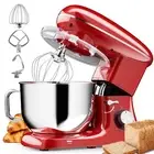 6.5 QT Electric Stand Mixer, 3-IN-1 Food Mixer with Dough Hook, Beater, Whisk