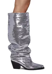 [AZALEA WANG] Jadie Sequin Cowboy Boots