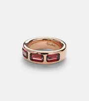 [Pomellato] Pomellato Iconica 18kt rose gold ring with pyrope garnets Q red