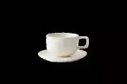 Oneida L6800000525 Knit White Body 3 oz Porcelain Handled Expresso Cup - 4 Doz