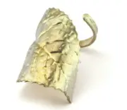 Ring Leaf Adjustable Raw brass Natural Tree Organic Women Jewelry Leaves