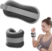 Wrist Ankle Weights Set of 2 1KG Adjustable for Yoga Walking Pilates Cardio