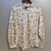 Ariat Clarion Long Sleeve Blouse Size Medium Mandarin Collar Button Up
