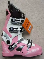 NEW CRISPI SKWO:L 4 WHITE PINK ATF (ALPINE TOURING FREERIDE) BOOTS - 26.0