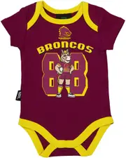 Broncos NRL Short Sleeve Baby Bodysuit