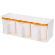 1 Set 3-grid Spice Rack Seasoning Container Spice Jar Reusable Divided