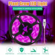 3M LED Plant Grow Light Strips,Waterproof Full Spectrum Growing Lamp for Indoor Plants Succulents Hydroponics Greenhouse Gardening USB Bars