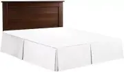 Egyptian Cotton Box Pleated Bed Skirt 600TC Full Size White Solid 18'' Inch Drop