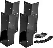 HIAKDOFT 4 Set Heavy Duty Metal Garden Bed Corner Brackets Resistant Furniture Connectors for Raised Garden Beds Tables Chairs Bookshelves and More