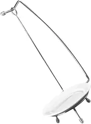 Barbecue Skewer with Stand Hanger and Dish, BBQ Serving Set, Kitchen Utensil Hanger Metal Barbecue String Meat Shrimp Skewers Barbecue Skewer Stand