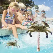 Swimming Pool Floating Thermometer Spas Party Spoof Prop in Handle/Crab Models