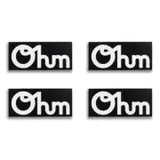 Ohm Walsh series custom made aluminum speaker logo Badge 50mm (1.97")X23mm(0.9")