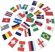 LABRIMP Flag Banner 9m National Flags for Team Football Party Polyester for Home Pub Decorations