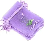 HOOTNEE Empty Spice Bags for Storage Mesh Drawstring Pouch Aromatherapy Sack Fabric Bag 50 Pcs Sachet