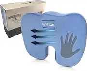 Comfilux Gel Memory Foam Seat Cushion - Home Office & Car Chair Pillow (Blue)
