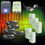 5X 4 USB PORT POWER ADAPTER+10FT CABLE CHARGER DATA BLACK IPHONE IPOD TOUCH IPAD