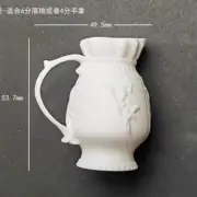 3PC White Model 1/6 1/4 Scale Dollhouse Miniatures Flower Pot Milk Jug Uncolored