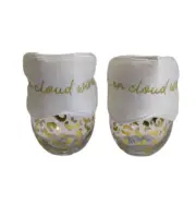 Mud Pie Sleep Mask & Wine Glass Set Of 2 Gold Metallic Animal Print NEW