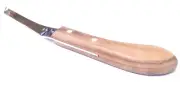 Classic Hoof Knife 7x2.75mm Stainless Steel Blade Wooden Handle 8.5" Right Hand