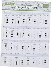 UPKOCH 1Pc Trumpet Chord Practice Chart Assorted Color Beginner Finger Guide Easy to Understand Chord Diagrams for Novice Trumpet Players Learning Tool
