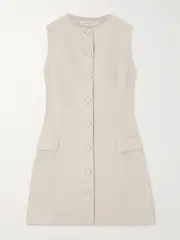 [Faithfull] Faithfull - Jane Linen Mini Dress - Ecru - small small Ecru