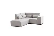 Foret 4 Seater Sofa Modular Corner Lounge Couch Fabric Left Chaise Ottoman Beige L Shape