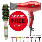 Parlux 385 Power Light Ceramic and Ionic Hair Dryer - Red With Bonus Thermal ...
