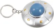 LABRIMP LED Light-up Spaceship Keychain for Boy Girl and Adults Creative Ufo Keyring with Sound for Backpacks School Bags and Key Organizers
