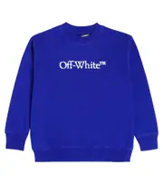 [Off-White Kids] Off-White Kids Logo cotton jersey sweatshirt Y 10 blue
