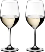 [RIEDEL] Vinum Viognier/Chardonnay Machine-Made Crystal Glass, Clear – Enhances Aromas of Full-Bodied White Wines – Elegant & Dishwasher Safe Design – 370 ml Capacity (Pack of 2)