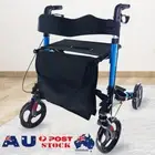 Lightweight Foldable Rollator Mobility Walker Walking Frame Aluminium Adjustable