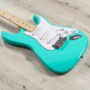 G&L USA Legacy Guitar, Quartersawn Maple Fretboard Modern Classic Neck Turquoise